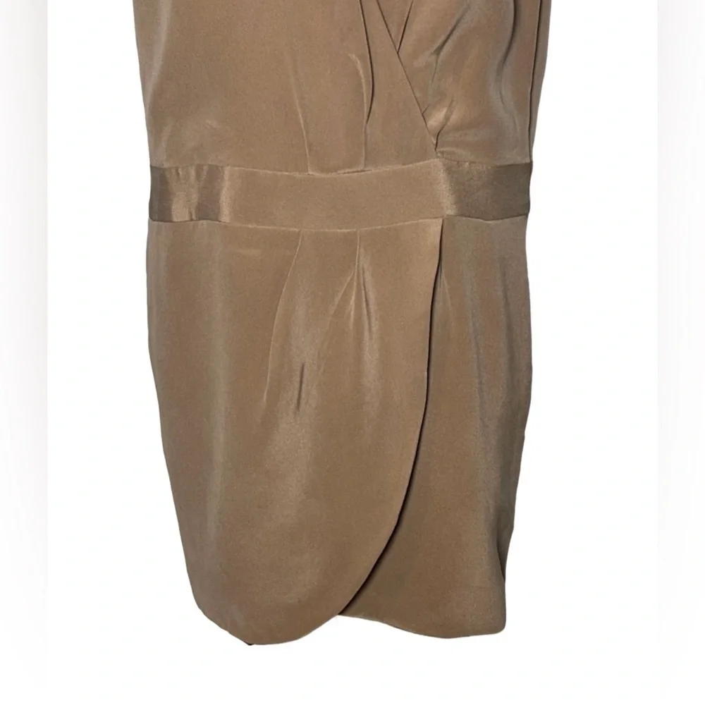J. Crew Taupe Wrap-Style Sleeveless Dress